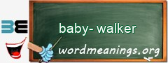 WordMeaning blackboard for baby-walker